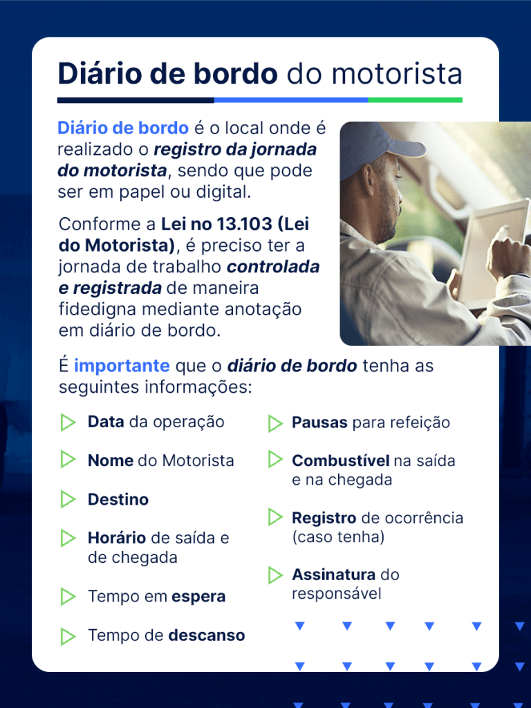 Diário de bordo do motorista
