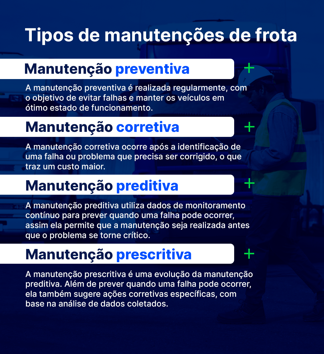 Tipos de manutenções da frota