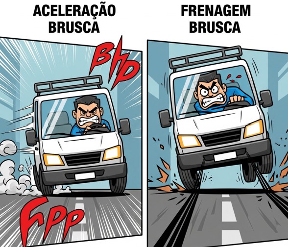 Entenda como o pé pesado impacta no consumo de combustível em uma frota!