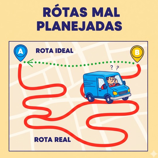 Entenda como rotas mal planejadas impactam no consumo de combustível da frota!